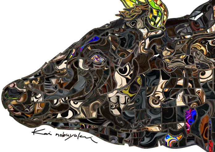 生命力と躍動感あふれる、カラフルなマーブル模様の動植物たちの美しい世界「Kai Nobuyuki Art Gallery -URESHINO×MARBLING-」を和多屋別荘にて開催！のメイン画像