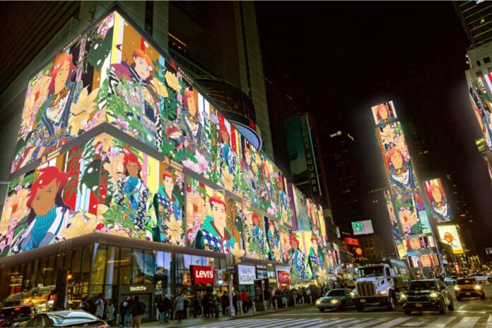 現代美術家 松山智一が、NYのタイムズスクエアをジャック！4月1日から世界最大級のデジタル・パブリックアートプログラム「Midnight Moment」にて、“自由の在り方”を示す映像作品を披露のメイン画像