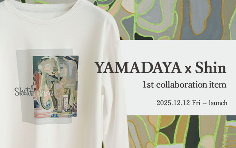 ヤマダヤアールブリュットコラボ第2弾。作家Shinとのコラボ商品、スウェット・ロンTを12月12日（金）よりリアル店舗・ECで販売開始！！のメイン画像